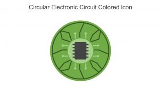 Circular Electronic Circuit Colored Icon In Powerpoint Pptx Png And Editable Eps Format