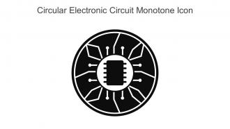 Circular Electronic Circuit Monotone Icon In Powerpoint Pptx Png And Editable Eps Format