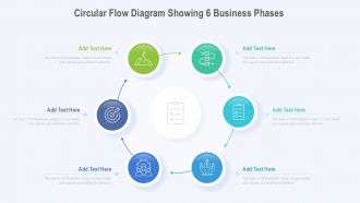 Circular Flow Diagram Showing 6 Business Phases Infographic Powerpoint Template