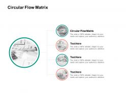 Circular flow matrix ppt powerpoint presentation pictures example topics cpb