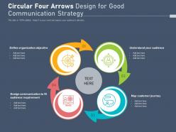 Circular four arrows design for good communication strategy