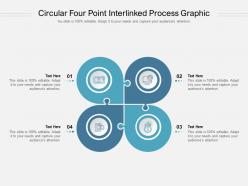 Circular four point interlinked process graphic