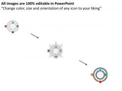 Circular four staged infographics flat powerpoint design