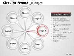 Circular frame 8 stages powerpoint diagram templates graphics 712