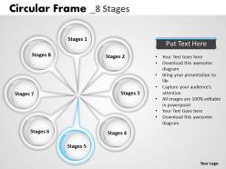 Circular frame 8 stages powerpoint diagram templates graphics 712