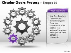 Circular gears diagrams process stages 2