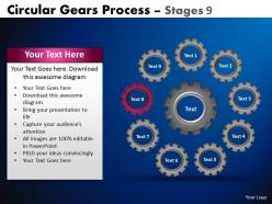 91871477 style variety 1 gears 9 piece powerpoint presentation diagram infographic slide