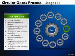 Circular gears flowchart process diagram