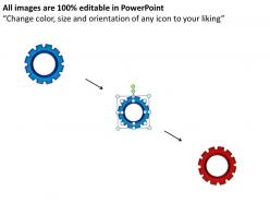 Circular gears flowchart process diagram stages 8 and ppt templates 0412