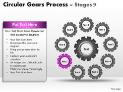 85459014 style variety 1 gears 9 piece powerpoint presentation diagram infographic slide