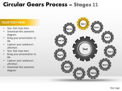 Circular gears flowchart process diagrams stages 2