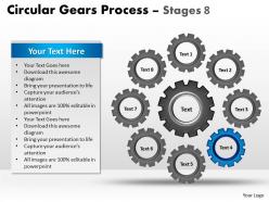 Circular gears flowchart process diagrams stages 5