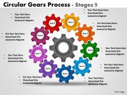 7337988 style variety 1 gears 9 piece powerpoint presentation diagram infographic slide