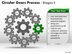 7337988 style variety 1 gears 9 piece powerpoint presentation diagram infographic slide
