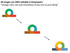 Circular infographics with icons for business process flat powerpoint design