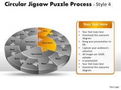 Circular jigsaw circular diagram puzzle process style 11