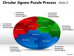 Circular jigsaw diagram style 8