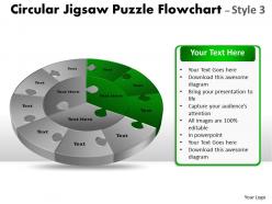 Circular jigsaw puzzle circular diagram flowchart process diagram style 9