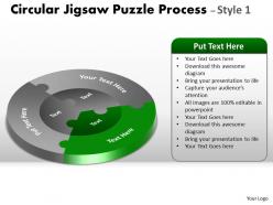 Circular jigsaw puzzle diagram cycle flowchart process diagram style 8