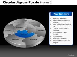 Circular jigsaw puzzle process 2 powerpoint slides and ppt templates db