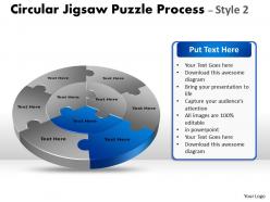 Circular jigsaw puzzle process style 2