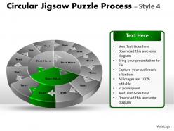 Circular jigsaw puzzle process style 4