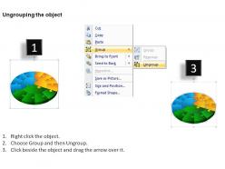 Circular jigsaw puzzle process style 4 powerpoint slides