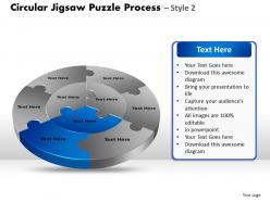 Circular jigsaw puzzle process style 8