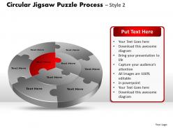 Circular jigsaw puzzle process style 8