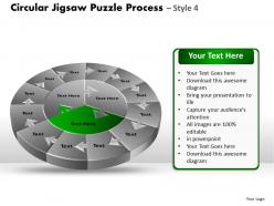 Circular jigsaw puzzle process style 9
