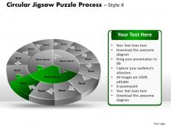 Circular jigsaw puzzle process style 9