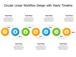 Circular linear workflow design with yearly timeline