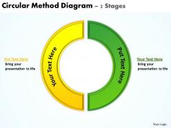 Circular method diagram 2 stages powerpoint diagrams presentation slides graphics 0912