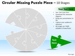 Circular missing puzzle piece 10 stages