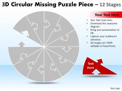 Circular Missing Puzzle Piece 12 Stages