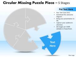 Circular Missing Puzzle Piece 5 Stages