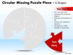 Circular missing puzzle piece 6 stages