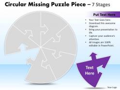 Circular missing puzzle piece 7 stages