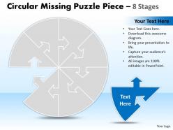 Circular missing puzzle piece 8 stages