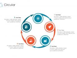 Circular online marketing tactics and technological orientation ppt graphics