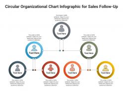 Circular organizational chart for sales follow up infographic template