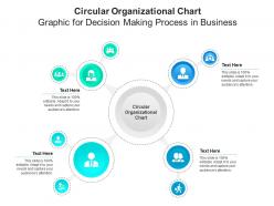 Circular organizational chart graphic for decision making process in business infographic template
