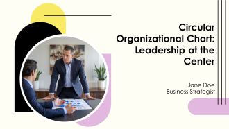Circular Organizational Chart Leadership At The Center PPT Presentation AT