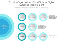 Circular organizational chart slide for digital audience measurement infographic template