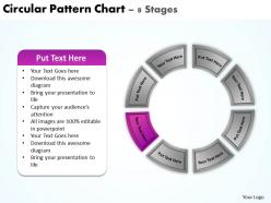 Circular pattern chart 8 stages powerpoint diagrams presentation slides graphics 0912