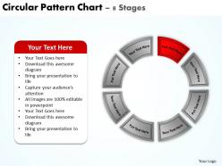 Circular pattern chart 8 stages powerpoint diagrams presentation slides graphics 0912