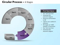 Circular process 6 stages powerpoint slides and ppt templates 0412