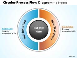 circular process flow diagram 2 stages powerpoint diagrams presentation slides graphics 0912
