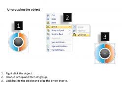 Circular process flow diagram 2 stages powerpoint diagrams presentation slides graphics 0912