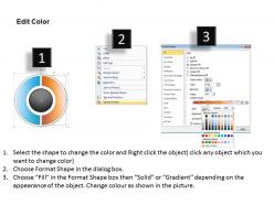 Circular process flow diagram 2 stages powerpoint diagrams presentation slides graphics 0912